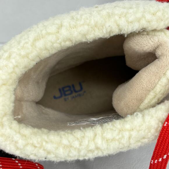 JBU Jambu Lizzy Duck Boot Size 10 Gray Waterproof Rubber Leather Faux Fur Lined - Picture 8 of 11